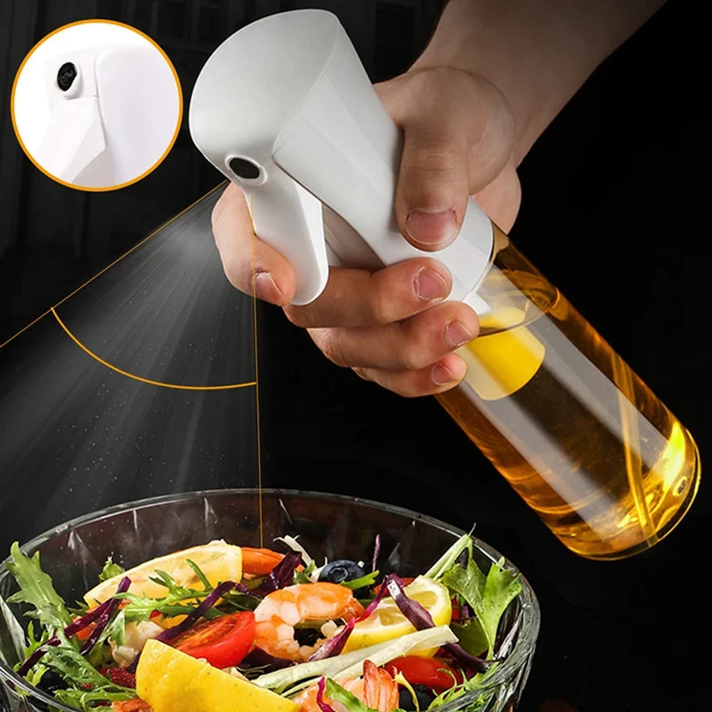 1pc 200ML Black Kitchen Oil Bottle Cooking Oil Spray Olive Camping Barbecue RoastingOil Bottle Fitness Barbecue Spray Bottles