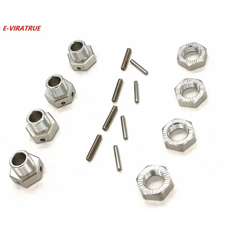 E-VIRATRUE 7075 Aluminum 17mm Hex Adaptor For Losi Super Baja Rey 1/6&ARRMA MOJAVE 6S 1/7 4pcs