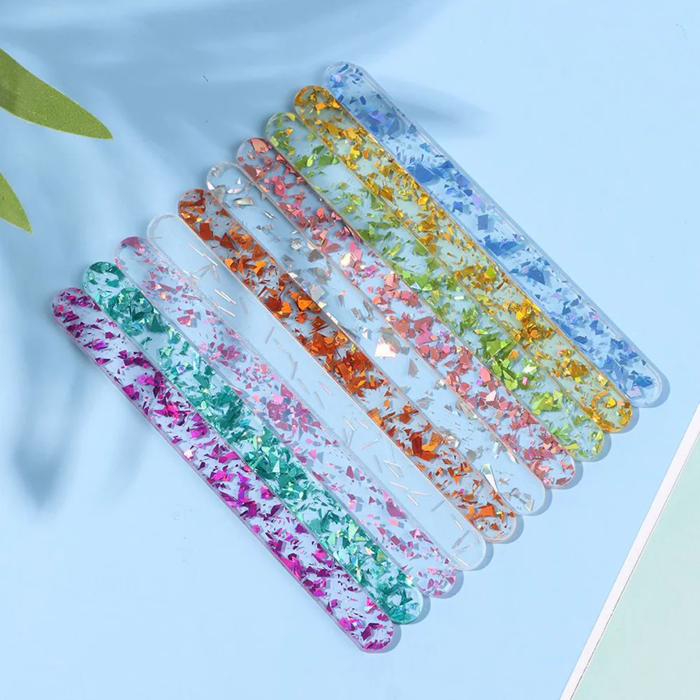 

25pcs Ice Cream Reusable Acrylic Diy Ice Lolly Sticks Smooth Edges Easy Hold Safe Use Homemade Making Tool Parent