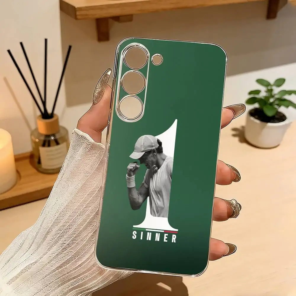 Italian athletes Jannik Sinner Phone Case For Samsung A10 A12 A31 A40 A70 Transparent Cover