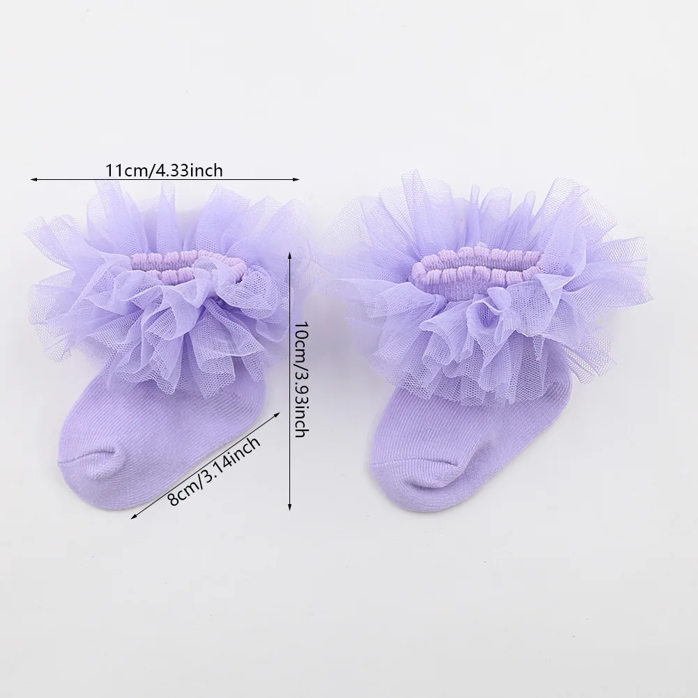 0-24Month Newborn Baby Socks For Girls Cotton Lace Infant Girls Sock Princess Bow Toddler Baby Girls Socks Spring 2024