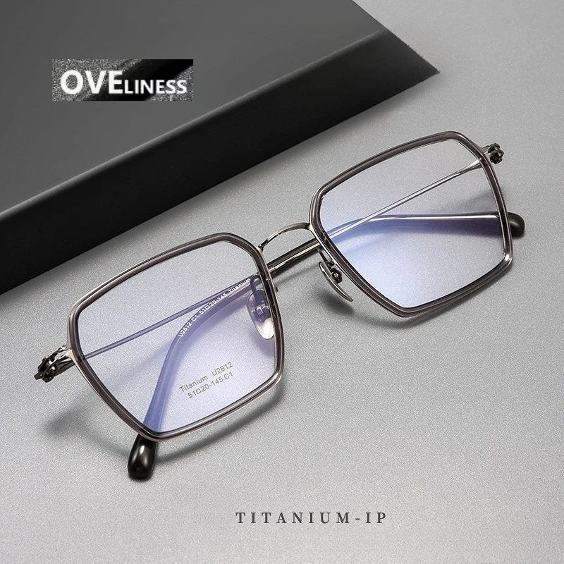 

2026 Screwless Eyeglasses Frames Men Women square Korean Glasses Frame Acetate Titanium Eyewear spectacles