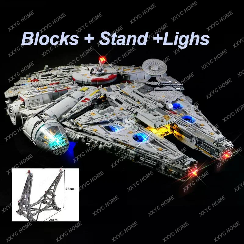 Birthday Christmas Gifts The Large Millennium Ship Falcon Building Blocks Compatible 75192 05132 Toys For Kids 83226 99886 XQ003