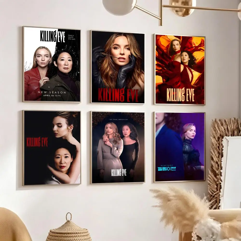Tv‑show Killing Eve Poster Poster Trendy Aesthetic SelfAdhesive HD Wall Decor Home Café Bedroom Room Decoration Gift