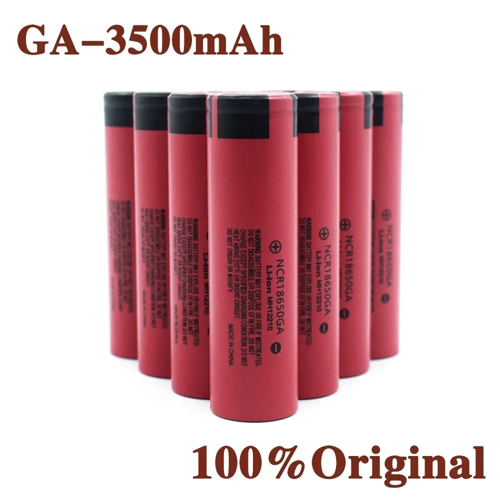 18650 recharable battery  3,7V, Batterie de lampe de poche au lithium d'origine, 18650, 3500mAh, NCR18650GA3500mAh18650 battery