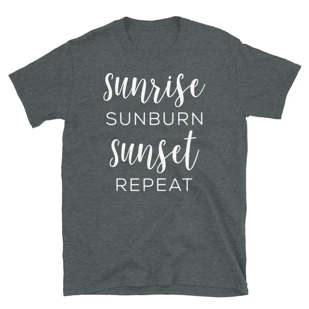 Sunrise Sunburn Sunset Repeat Summer Vacation Beach Vibes  T Shirt