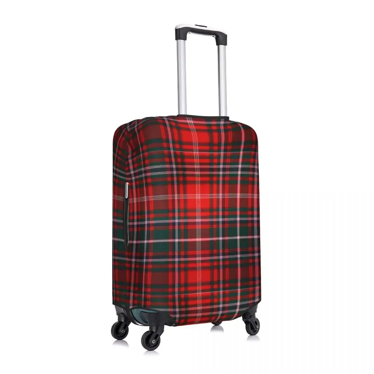 Red Modern Tartan Plaid Suitcase Cover Dust Proof Fashion Gingham Luggage Protective Covers for 18-32 inch