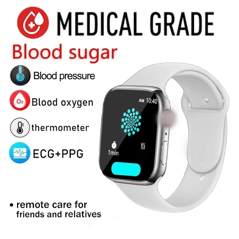 Medidor de Glicose no Sangue Não Invasivo, Medição Gratuita de ECG, Pressão Arterial e Glicose, Dispositivo de Monitoramento de Saúde