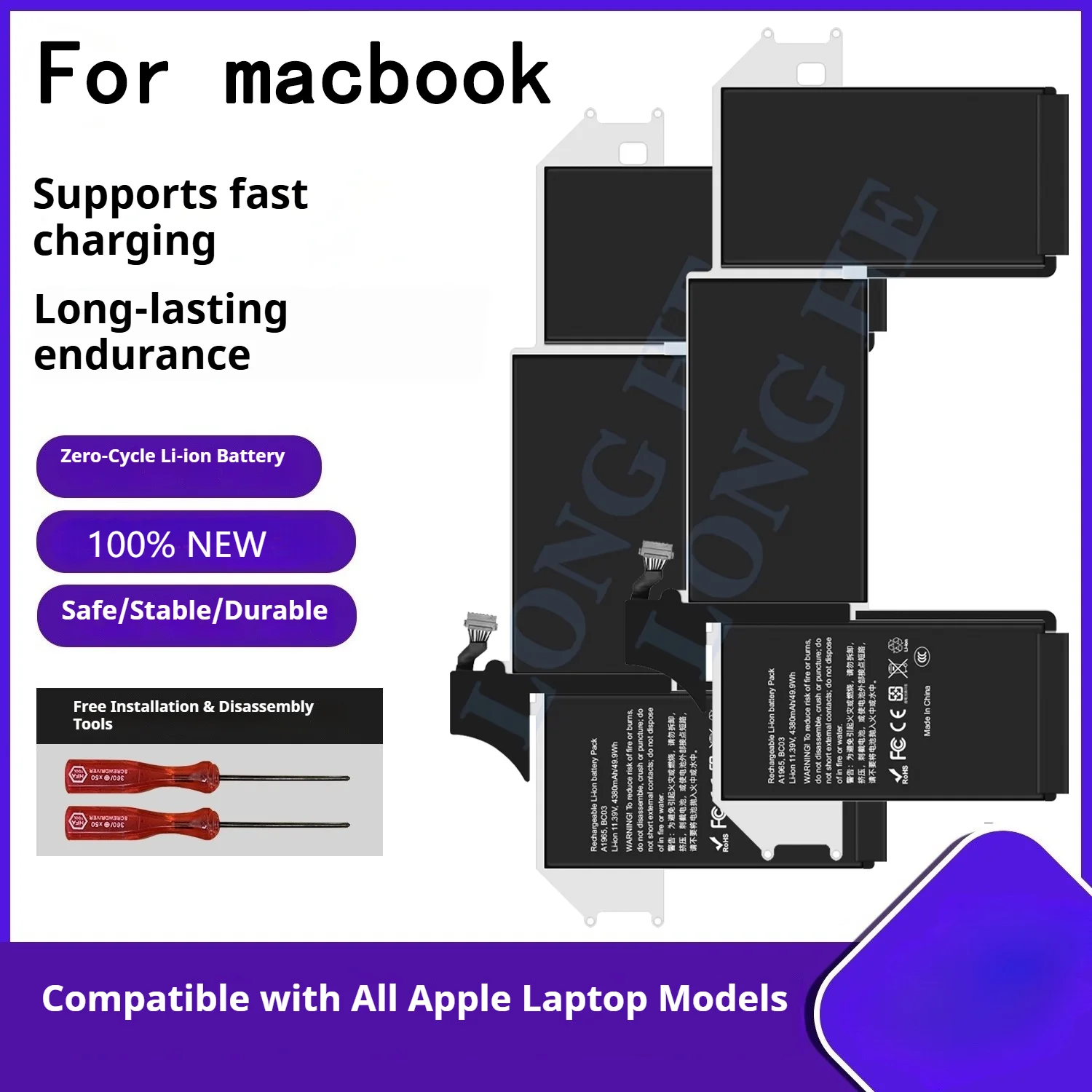 

Laptop Battery For Macbook Air 13 A1965/A2389/A2113/A2519/A2527/A2669 laptops Battery