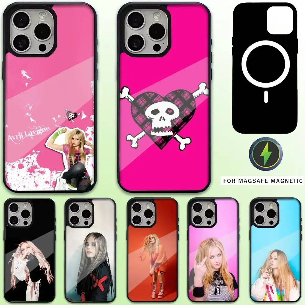 

Singer A-Avril L-Lavigne Phone Case For iPhone17,16,15,14,13,12,11 Plus,Pro Max Magnetic For Magsafe Wireless Charging