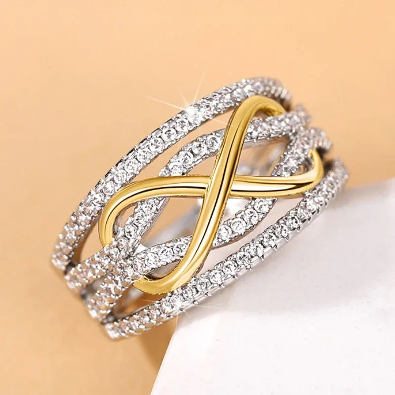 Unique Love Design Women Rings for Wedding Engagement Band Luxury Accessories Hot Trend Eternity Jewelry Party Gift Anillos