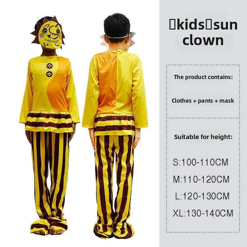 

Детский универсальный костюм на Хэллоуин, клоун Солнца, луна, клоун, одежда для выступлений, детский костюм, костюм Тан, национальный сценический костюм...