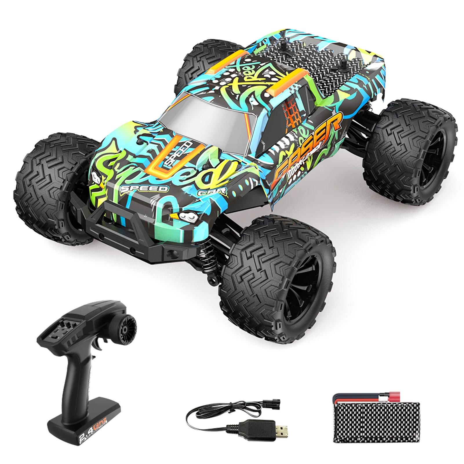 Remote Control Car 1/14 2.4GHz 45km/h All Terrain Off Road Trucks 4WD Brushless Motor Climbing Car Gifts Full Scale for Kids