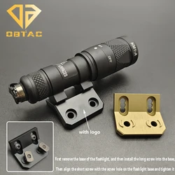 Metal RM45 Offset Scout Light Mount For Airsoft Tactical M300 M600 PLHV2 Flashlight Mount Fit M-LOK Keymod Weapo Accessory
