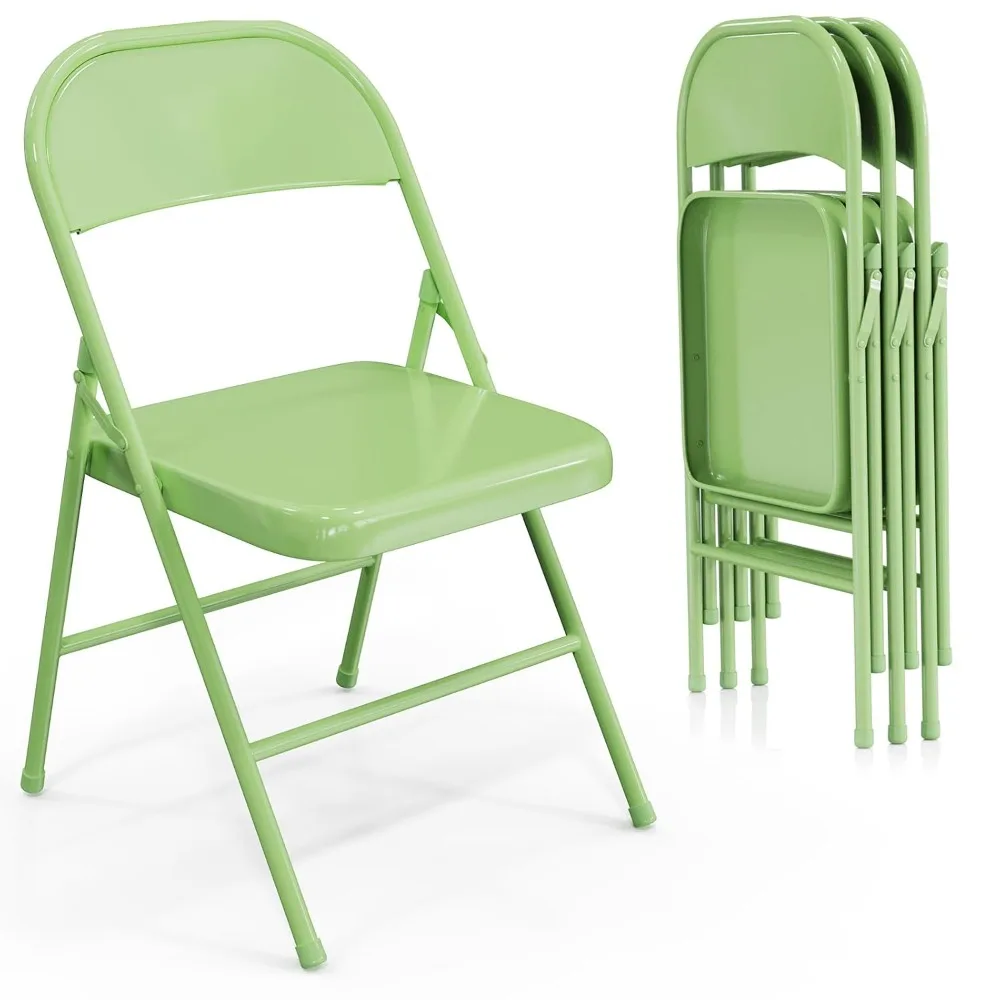 

Folding Chairs All Steel Metal Frame, Capacity 350 lbs, Durable Portable and Versatile for Indoor Outdoor Use, Customized