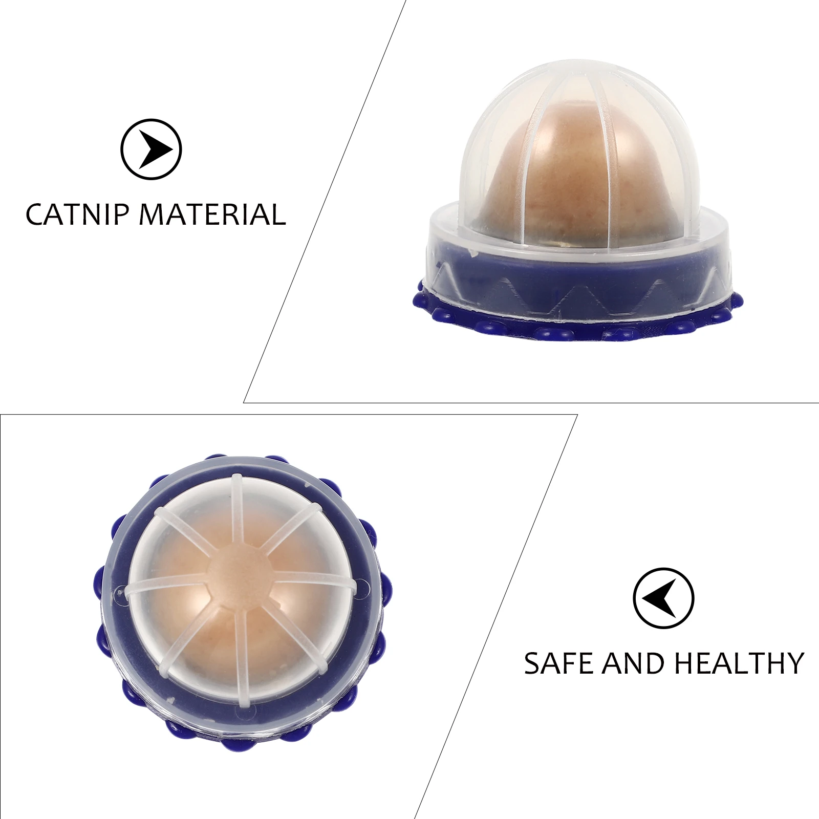 

4pcs Eutrophied Wool Balls Catnip Candy Healthy Cat Snacks Energy Treats Transparent Cover Lickable Catnip Snack Vibrant