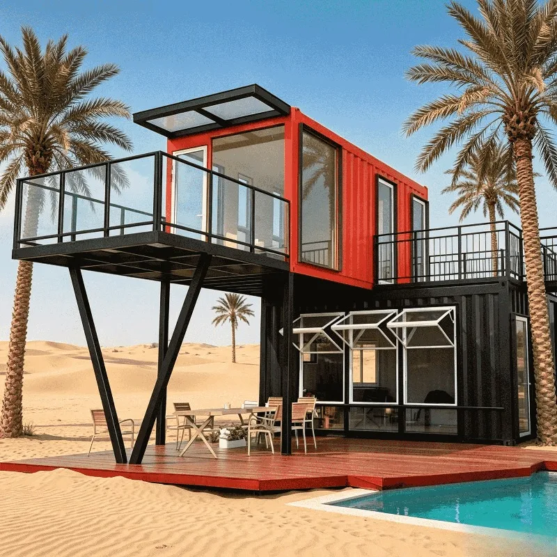 

Prefab Tiny House 20ft Foldable Container Home Portable Mobile Office Living Flat Pack