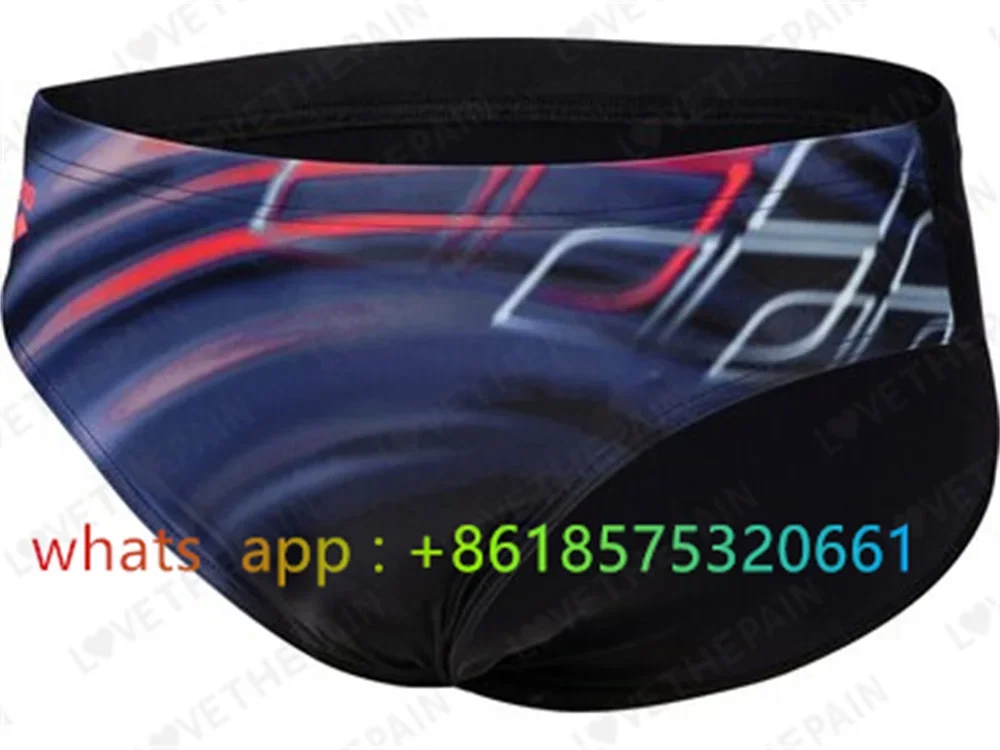 New Printed Mens Swim Briefs Sexy Swimwear Bikini Swimming Trunks Youth Boy Plus Size Swimsuit Beach Bathing Training Shorts