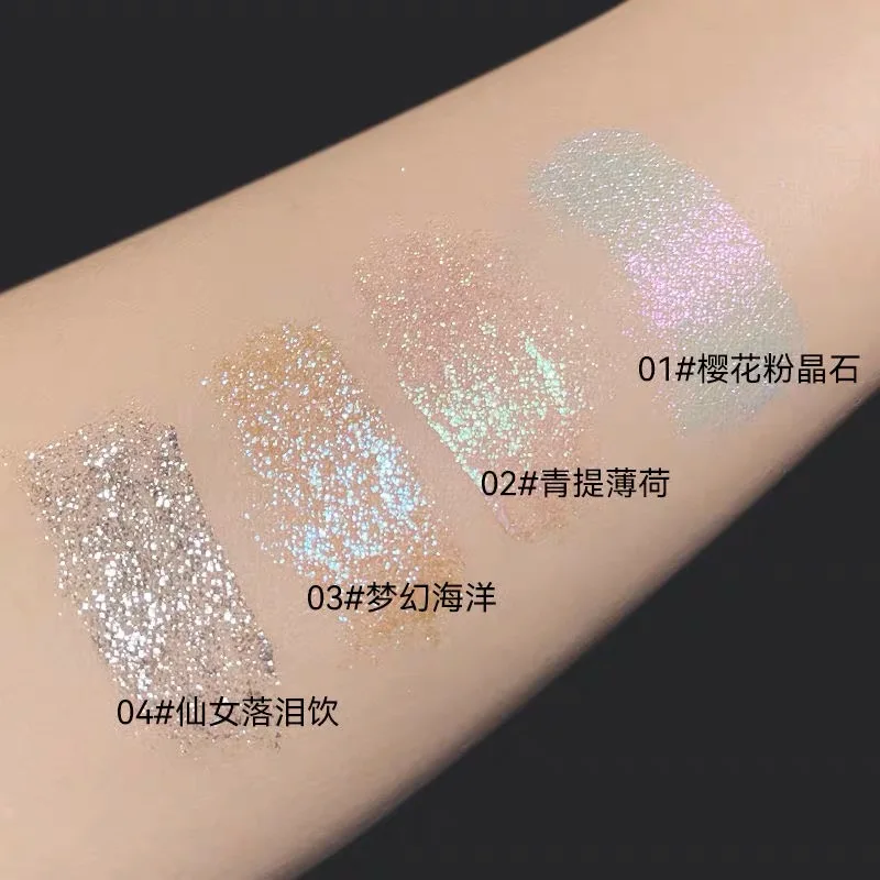 Starlight Vloeibare Oogschaduw 3d Metallic Glitter Langdurige Gepigmenteerde Gladde Oogschaduw Make-Up Glinstert Ogen Cosmetica