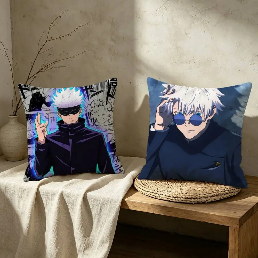 S-Satoru G-Gojo J-Jujutsu K-Kaisen Pillow Case for Sofa Living Room Home office Decor Protective Cover