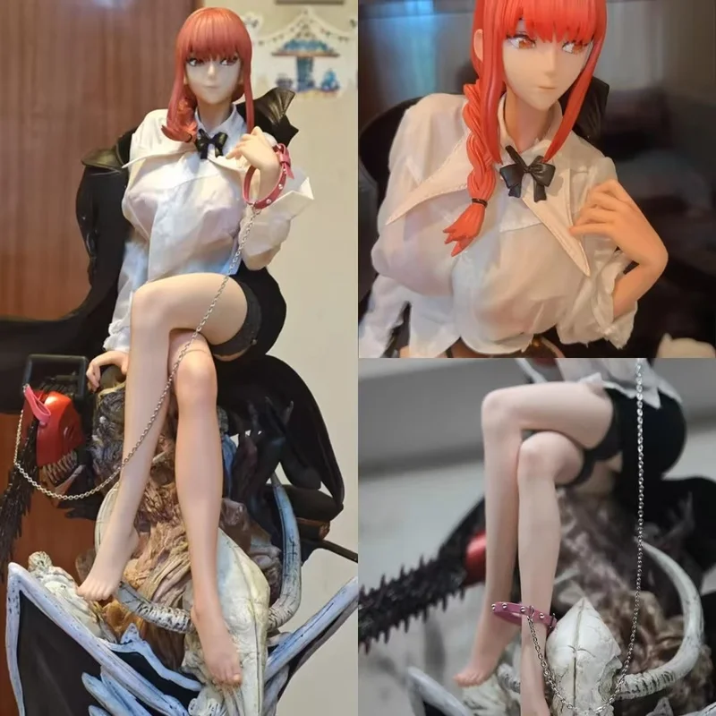 عالية الجودة بالمنشار رجل ماكيما تمثال أنيمي فتاة جميلة منضدية زخرفة لعبة مجسمة لمحبي