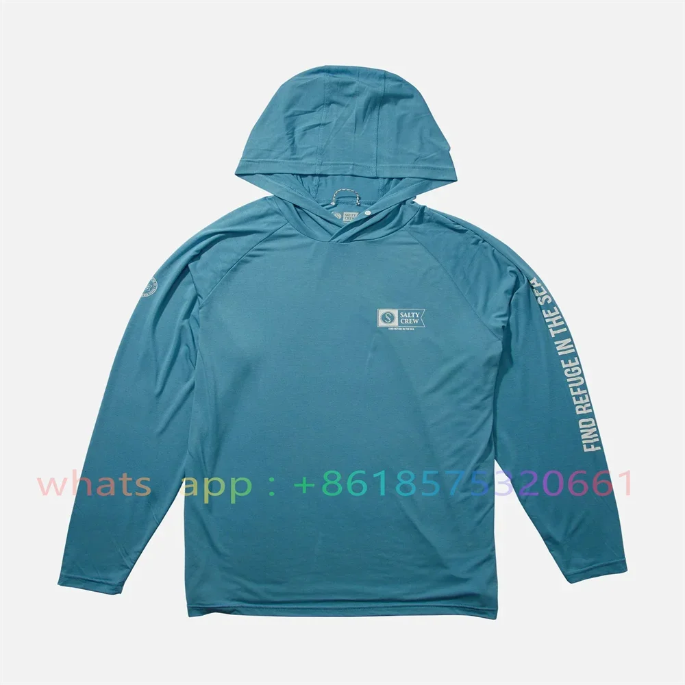 

Salty Men с длинным рукавом, толстовки для рыбалки, быстросохнущая дышащая защита, футболка для рыбалки на открытом воздухе, Camisas Ce Pesca