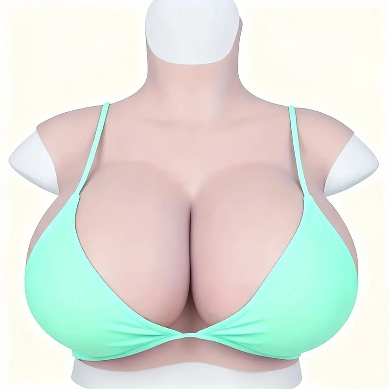 Realistic Silicone Breast Forms Enhancer with Nipple Areola Plump Soft Shake for Transgender Crossdresser Cosplay Fake Boobs