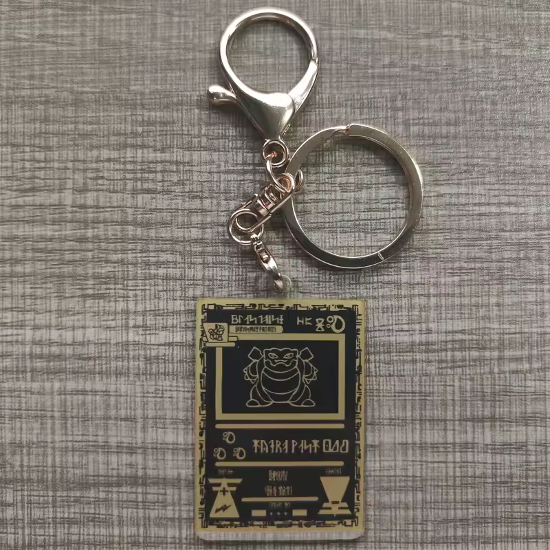 Pokemon Anime Small Card Key Chain Charizard Keychains Blastoise Venusaur Mewtwo Diy Acrylic Action Toy Figures Game Collection - Image 11