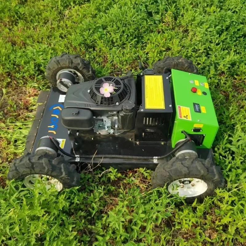 24V 4WD Self-charging Remote Control Zero Turn Lawn Mower for Garden, Farm and Orchard