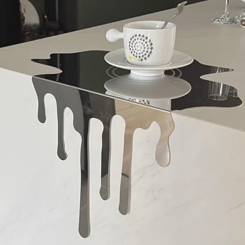 1Pcs Stainless Steel Water Droplet Reflection Decoration Living Room Porch Office Study Soft