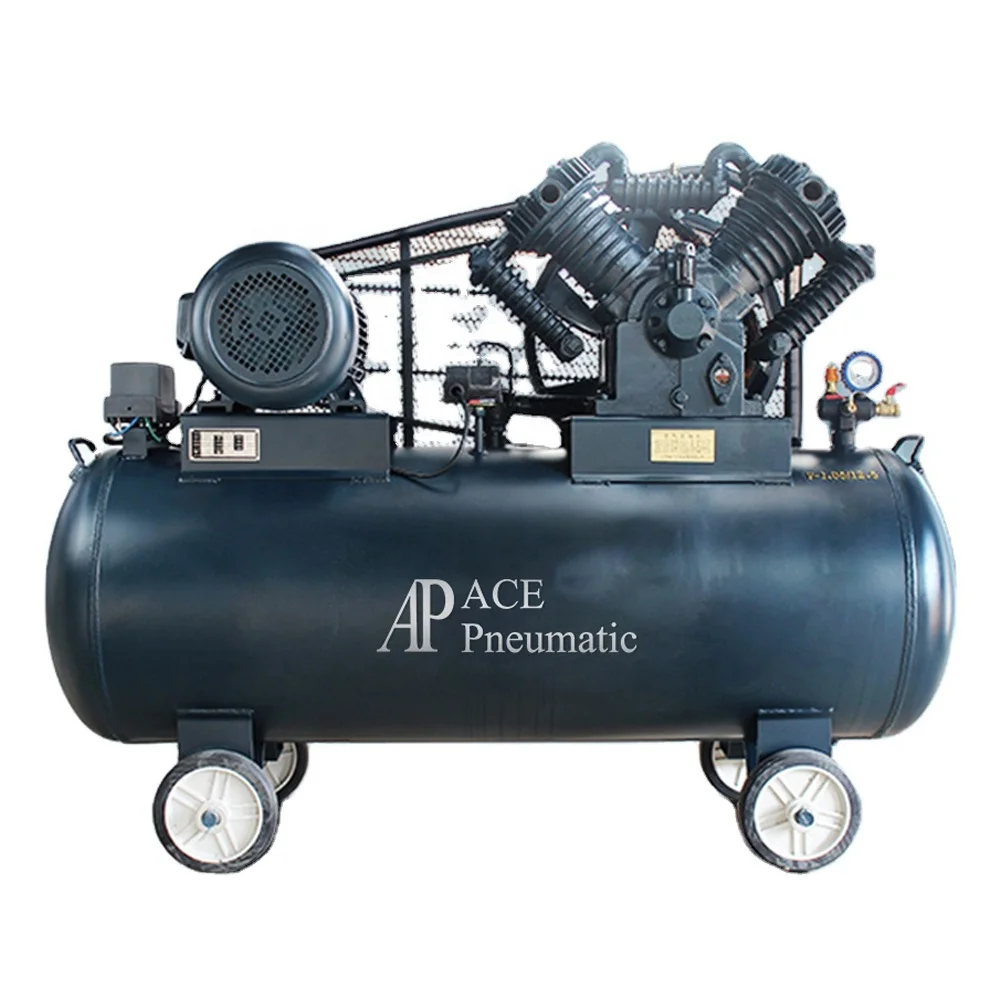 

China 8bar 3kw 3 Cylinder 150l 220v 4hp Industrial Belt Driven Pistons Air Compressor Machine