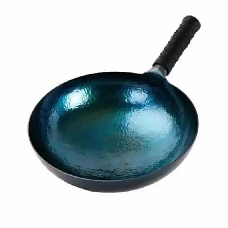 Imagem -06 - Handmade Antiaderente Ferro Pan sem Revestimento Geral Zhangqiu Ferro Wok Saúde Wok Fogão a Gás de Indução 36cm Alto Grau