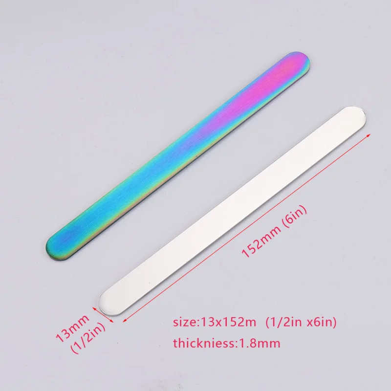 10pcs In Stock Mirror Stainless Steel Long BraceletDIYGeometryCWord Stainless Steel Open-Ended Bracelet Strip Wholesale - Image 4