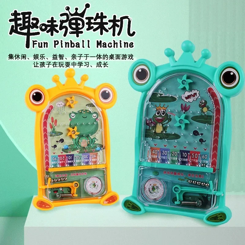 Children's Handheld Pinball Maze Toys Kids Table Shooting Board Games Parent-Child Interactive Educational Toy for Boys Girls