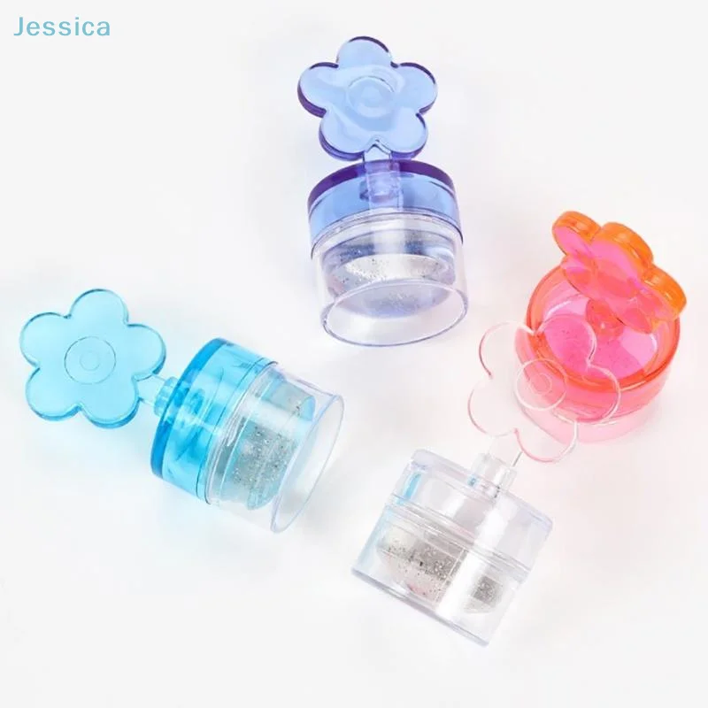 ♥ مسمار الفن سيليكون ختم، واضح سيليكون رئيس مانيكير مكشطة نقل قوالب الطباعة مجموعات مسمار الفن ختم لوحات