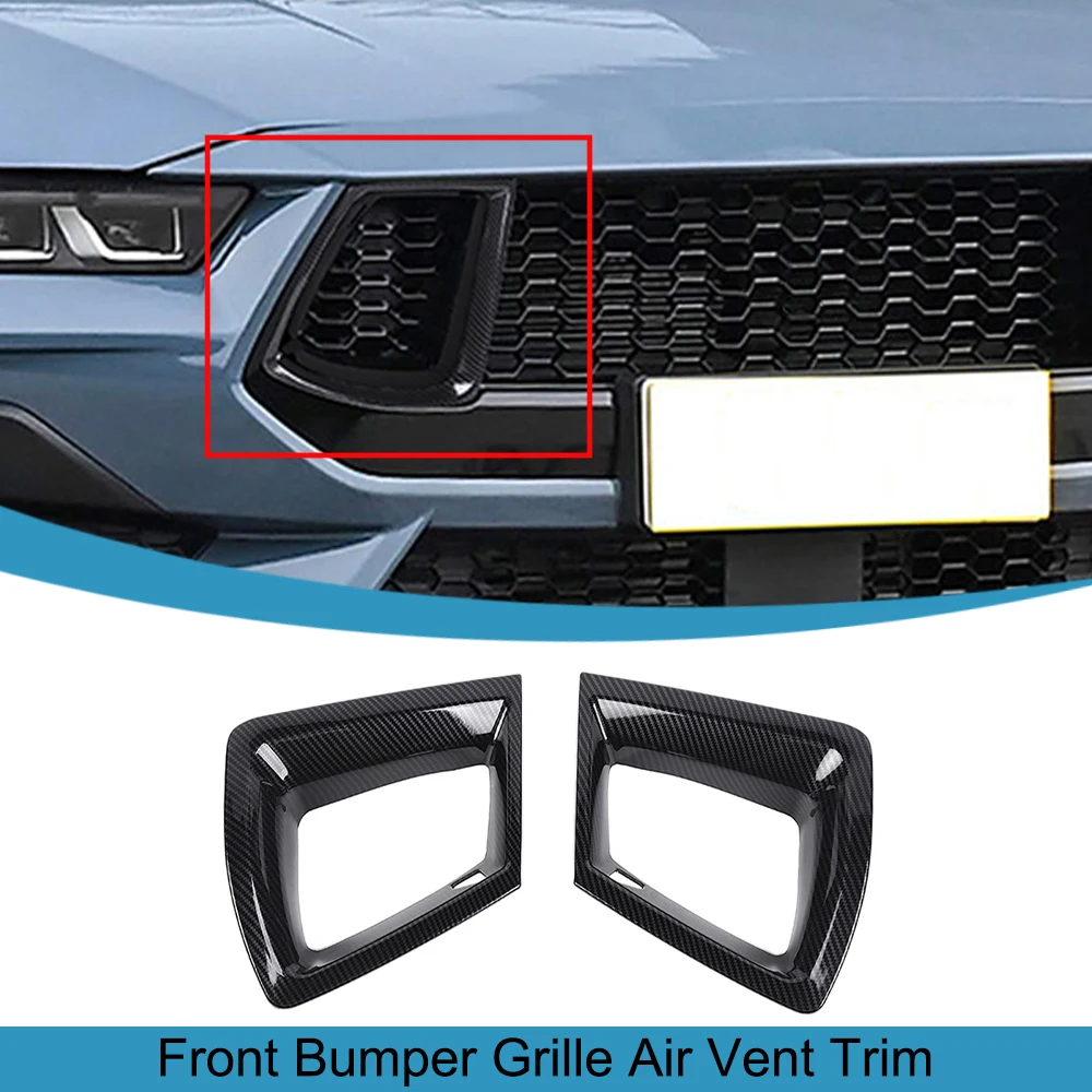 

Front Bumper Grille Air Vent Decoration Cover Trim for Ford Mustang 2024 2025 GT/GT Premium Car Exterior Mouldings Accessories