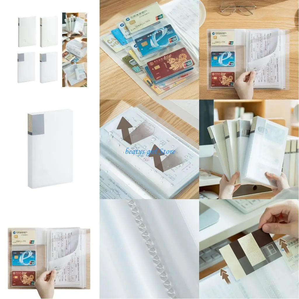 

C7AB 40 80 Pocket Receipt Wallet Receipt Card Organiser for Receipts, Card