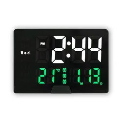 LED Large Screen Digital Alarm Clock Voice Control Temp Touch Snooze 3 Alarms USB Portable Electronic Table Clocks Home Decor