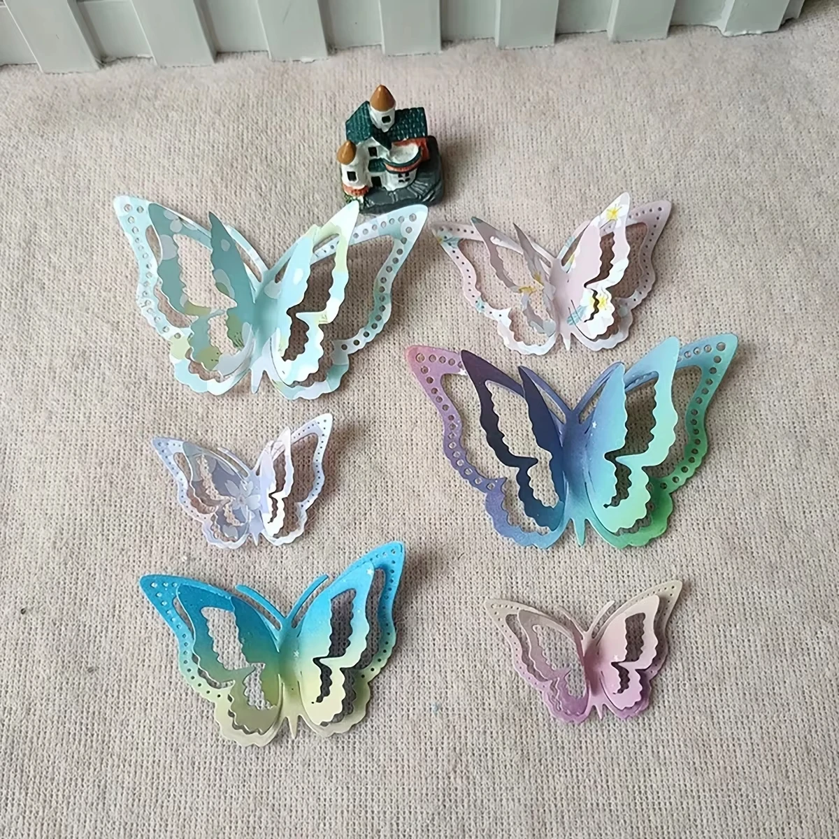 Three Layer Hollow Butterfly Metal Cutting Dies DIY Scrapbooking Card Making Embossing Craft Die Cuts