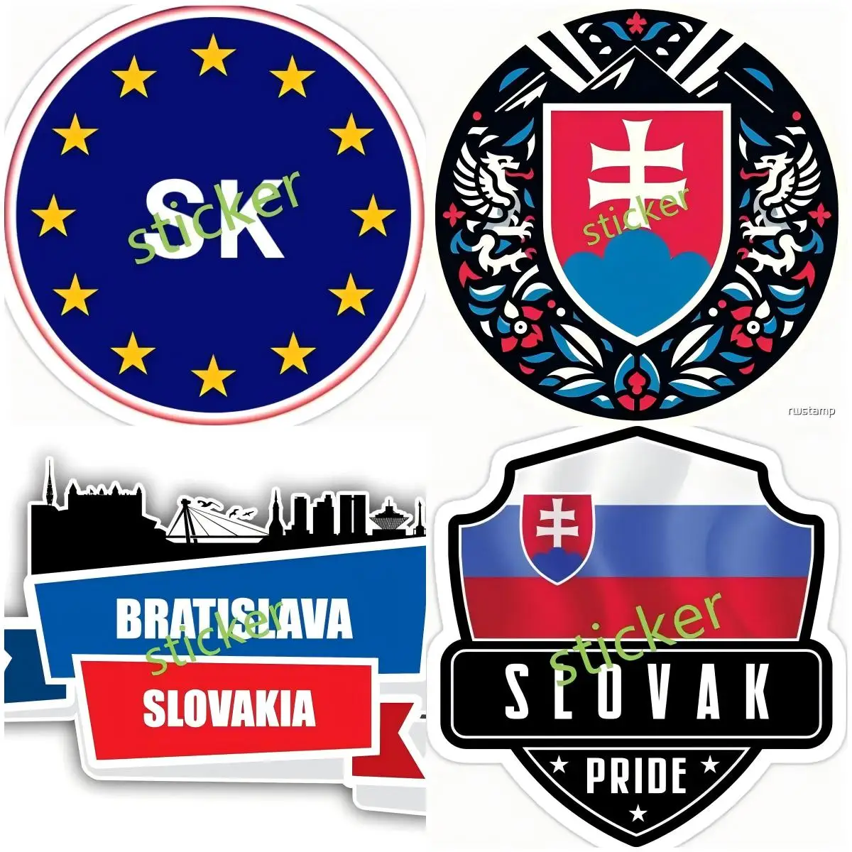 

Slovak Republic sticker Bumper Window Phone Trunk Guitar Cover scratches Exterior Decor Cover scratches auto accessories interio