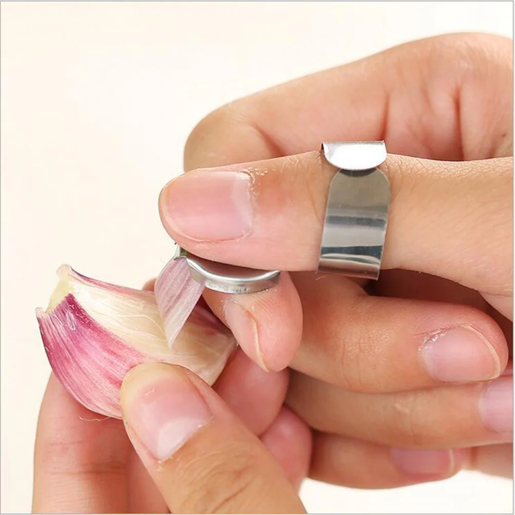 

4 Pcs Garlic Peeler Ginger Planer Chestnut Kitchen Accessories Silver Home Tool
