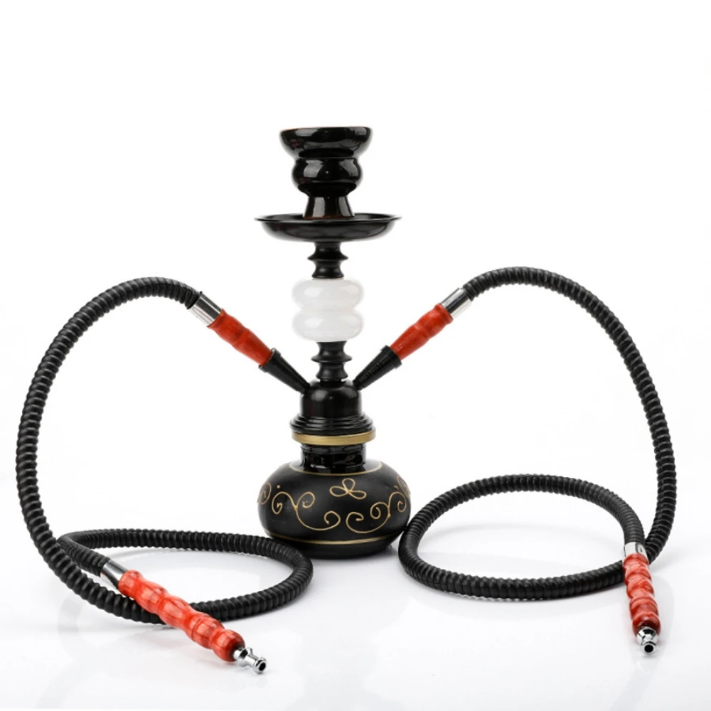 

Small Hookah Two Tubes Arab Hookah Whole Set Wholesale Shisha Smoking Hookah Accessories for Hookah Lovers And Hookah Bars