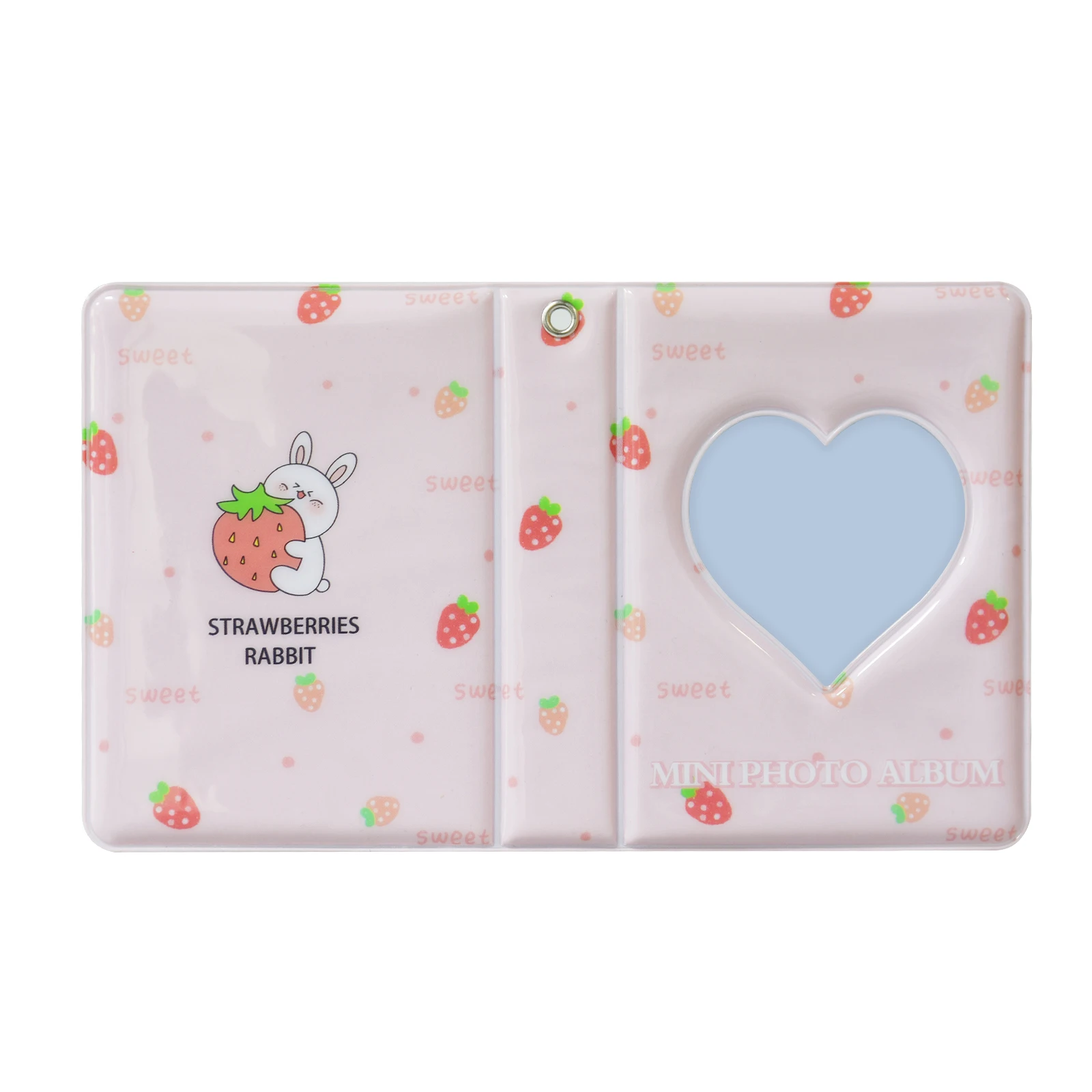 Mini álbum de fotos para câmera Instax, bonito dos desenhos animados Kpop Photocard Binder, amor coração livro oco, 3 