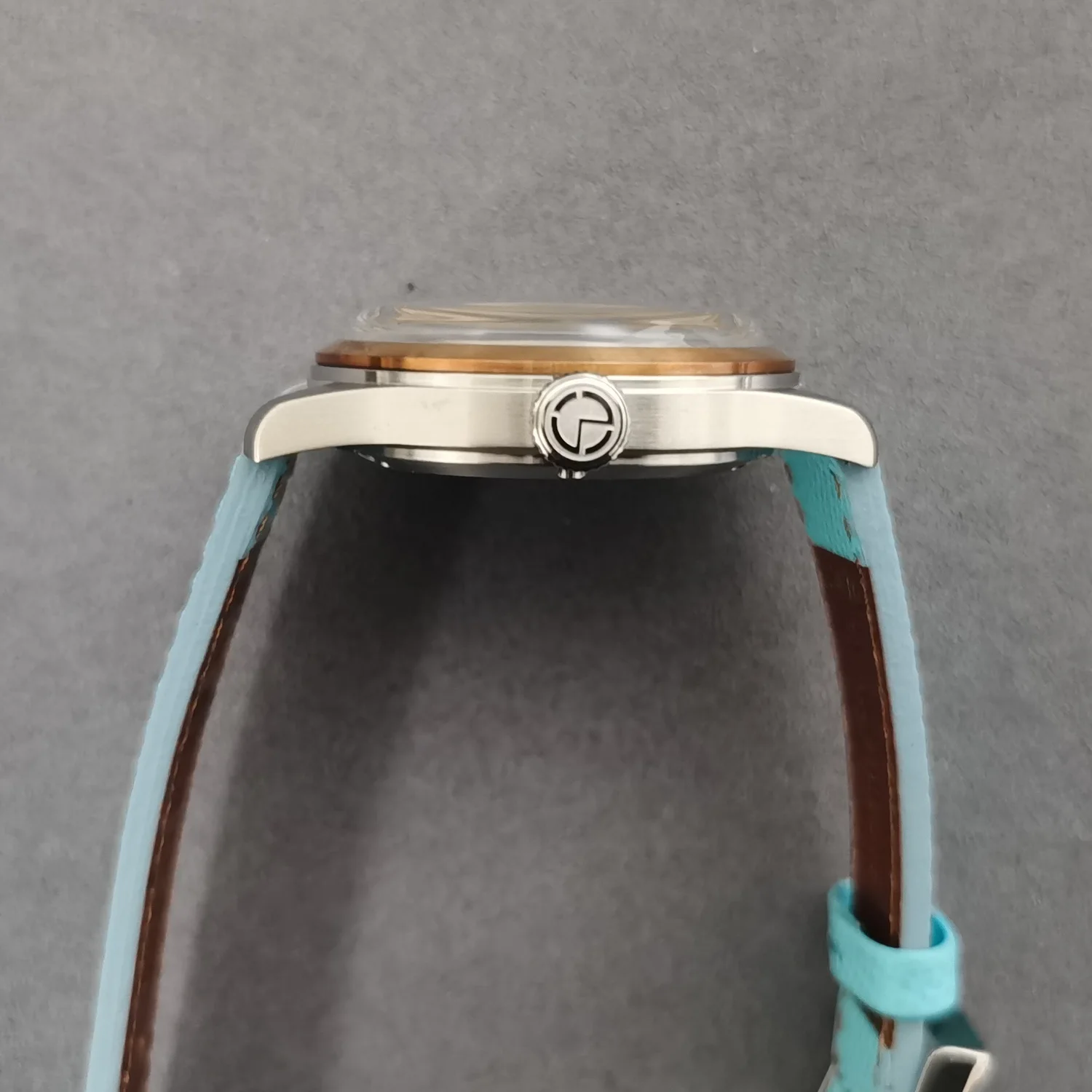 بيير بولين ساعة أوتوماتيكية للرجال 38 ملم ساعة يد ميكانيكية طيارية مرآة الياقوت ST17 Mov إطار برونزي