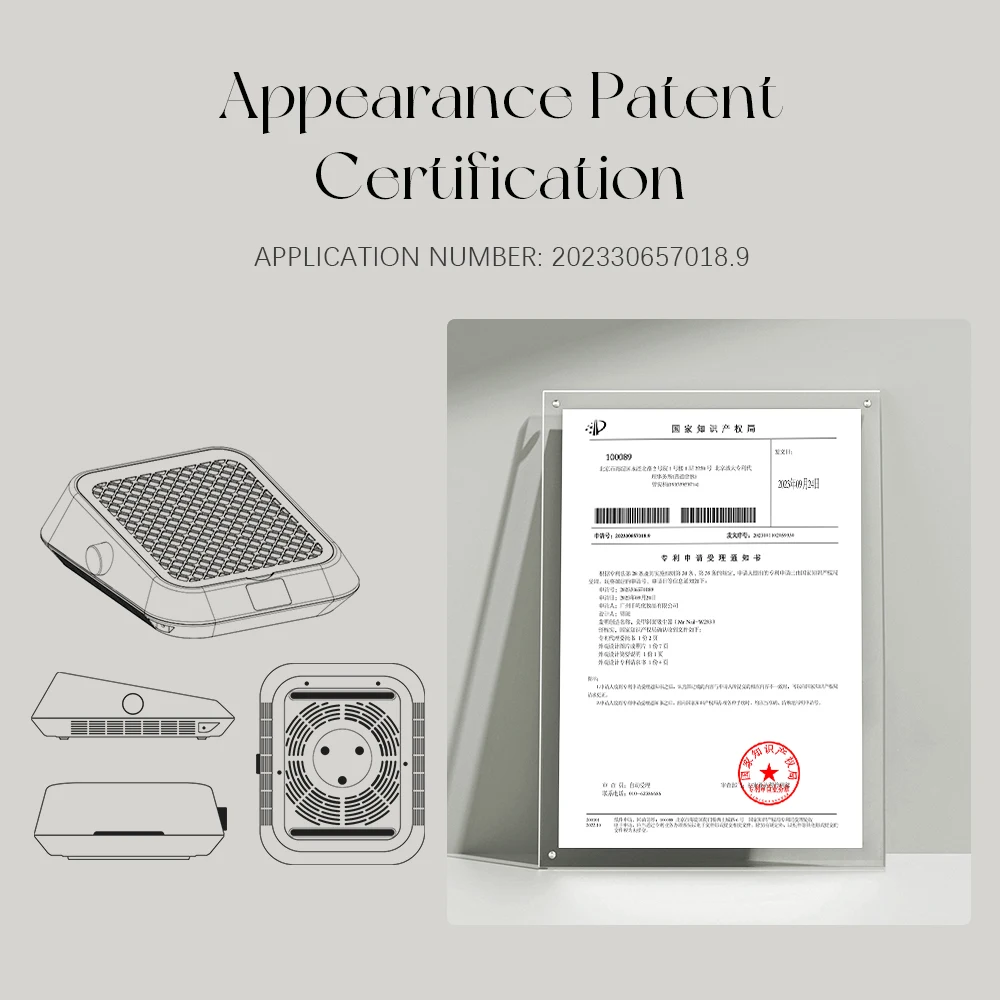 MRNAIL Large Silent Nail Vacuum Cleaner with Polishing Filter Efficient Dust Removal for Salon Use