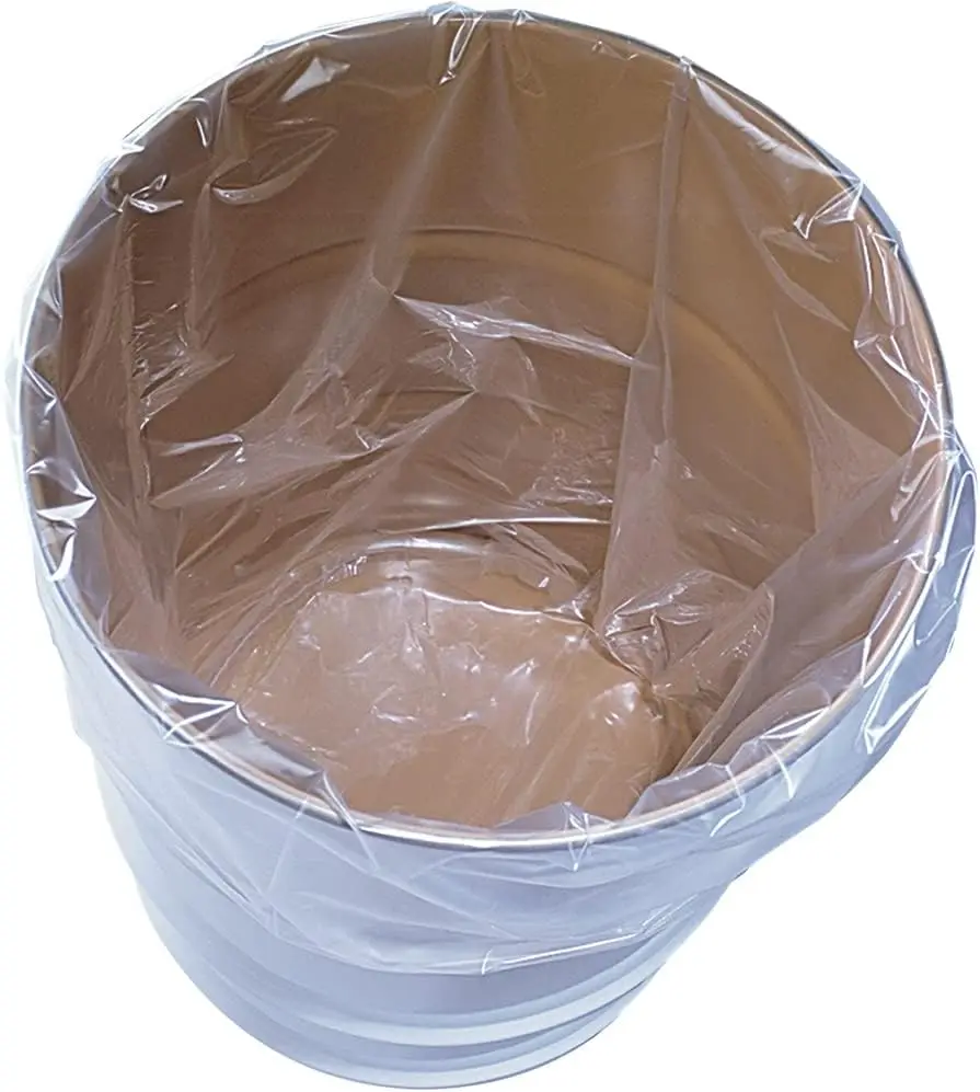 55 Gallon Clear Plastic Drum Liners, Food Grade, 38