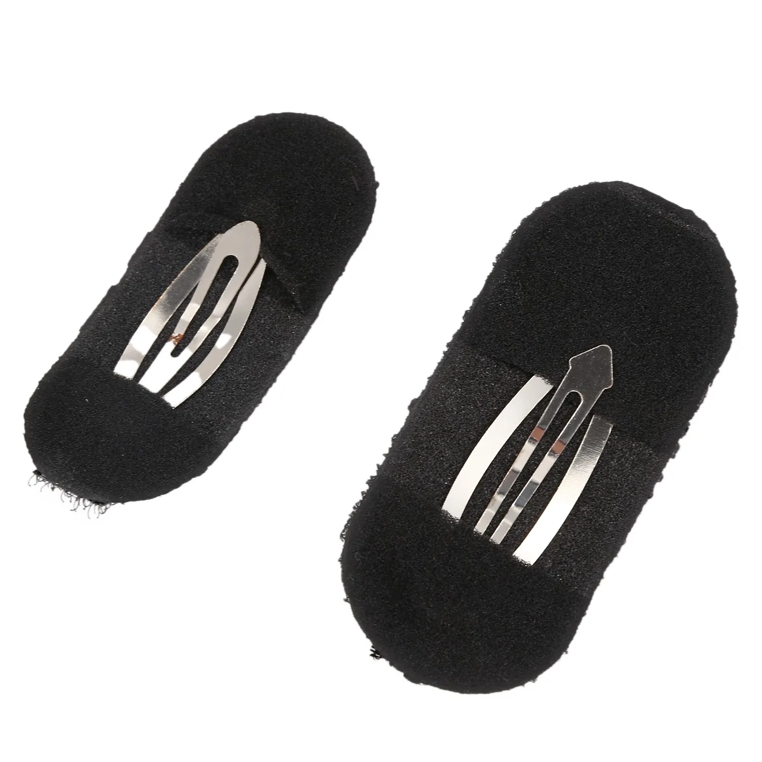 2 Pcs Black Sponge Hair Clip Volume Bumpit Padding Bun Updo