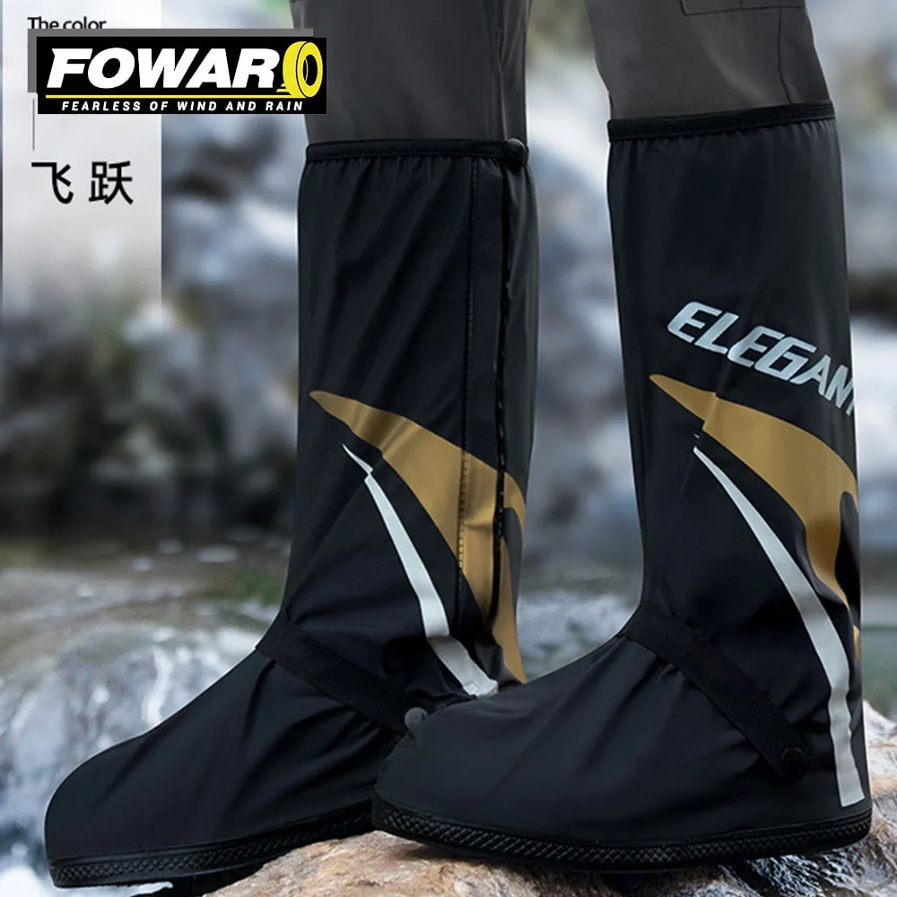 Storm Waterproofing Waterproof Wear Motorbike Tall Rain Shoes Non-slip Foot Cover Men New Riding Motorbike Rain Shoe Covers