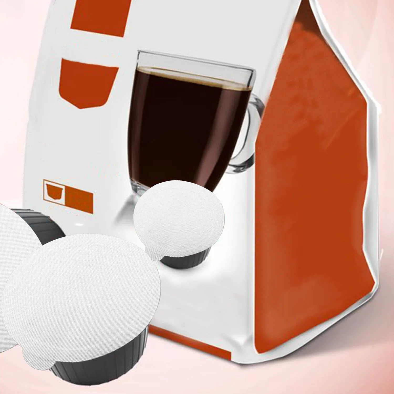 ฝาปิดเอสเปรสโซทำจากอะลูมิเนียม200ชิ้นสามารถใช้ซ้ำได้กับแคปซูลกาแฟซึ่งเข้ากันได้กับเนสเปรสโซ่ที่ไม่สามารถใช้ได้กับเส้นผ่านศูนย์กลาง