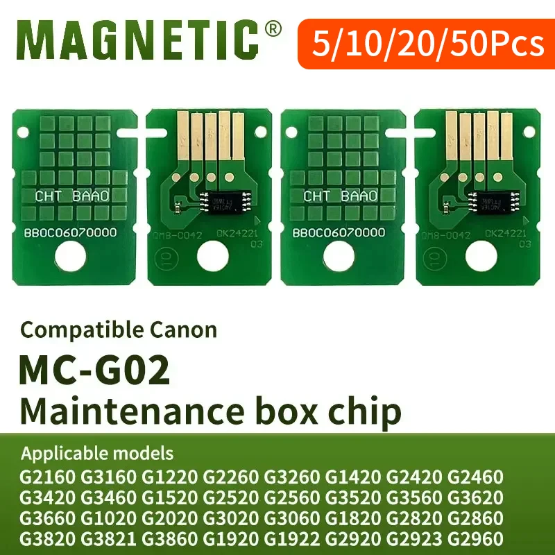 MC-G02 Maintenance box chip for Canon G2860 G3820 G3821 G3860 G1920 G1922 G2920 G2923 G2960 Waste ink tank chip